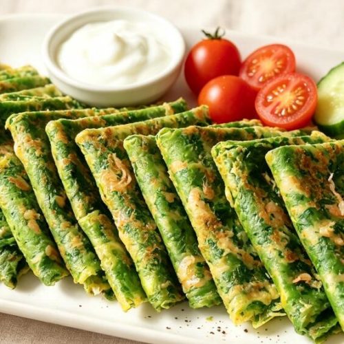 spinach shrimp egg pancake recipe